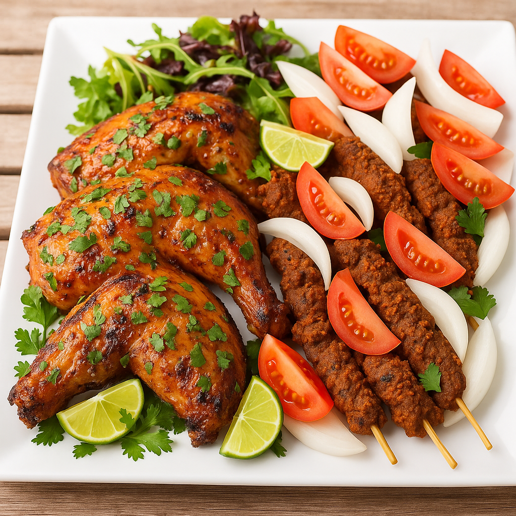 Suya grill station at the party