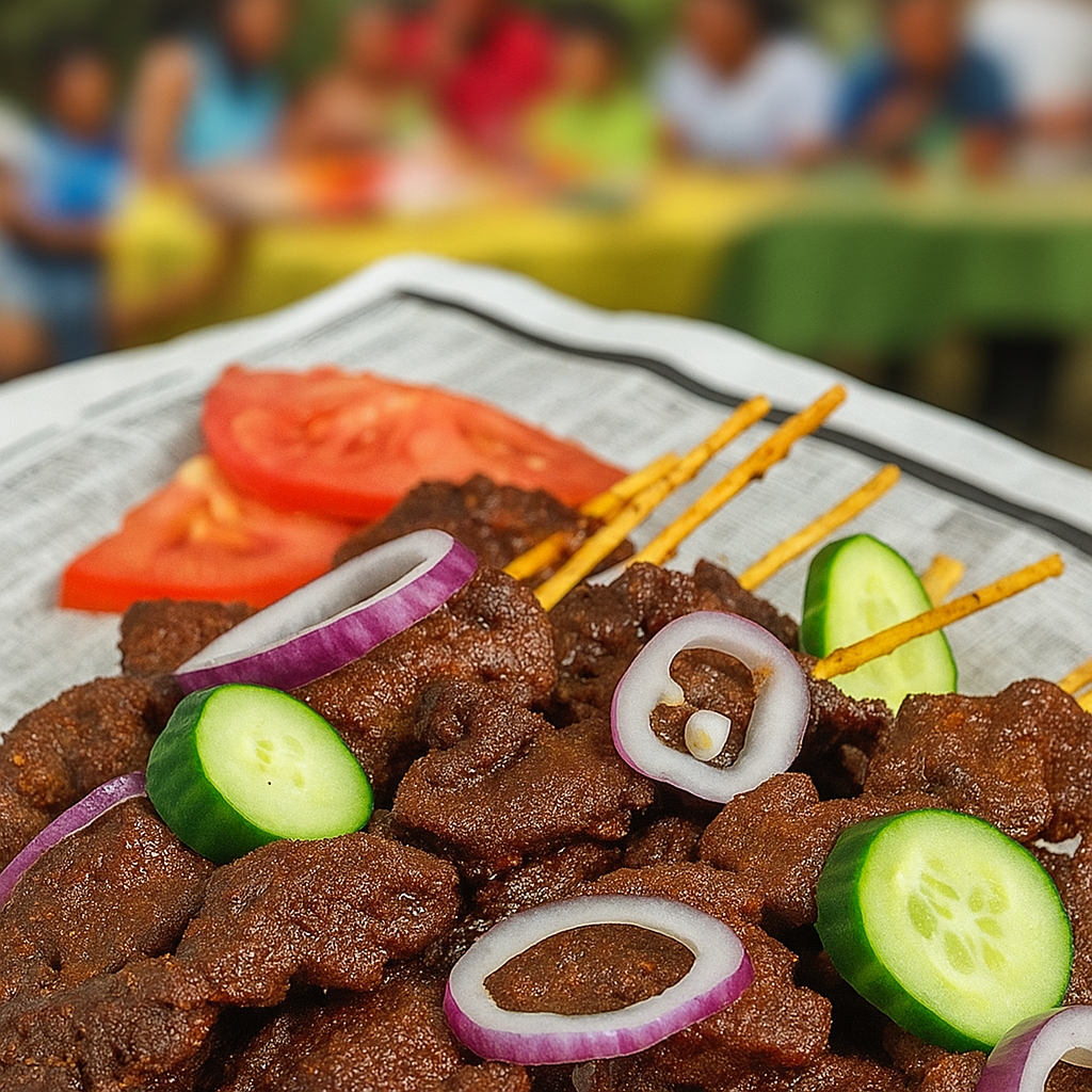 Suya grill station at the party